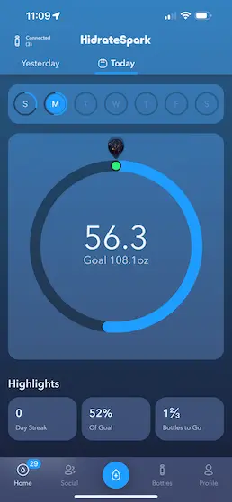 HidrateSpark iOS app.